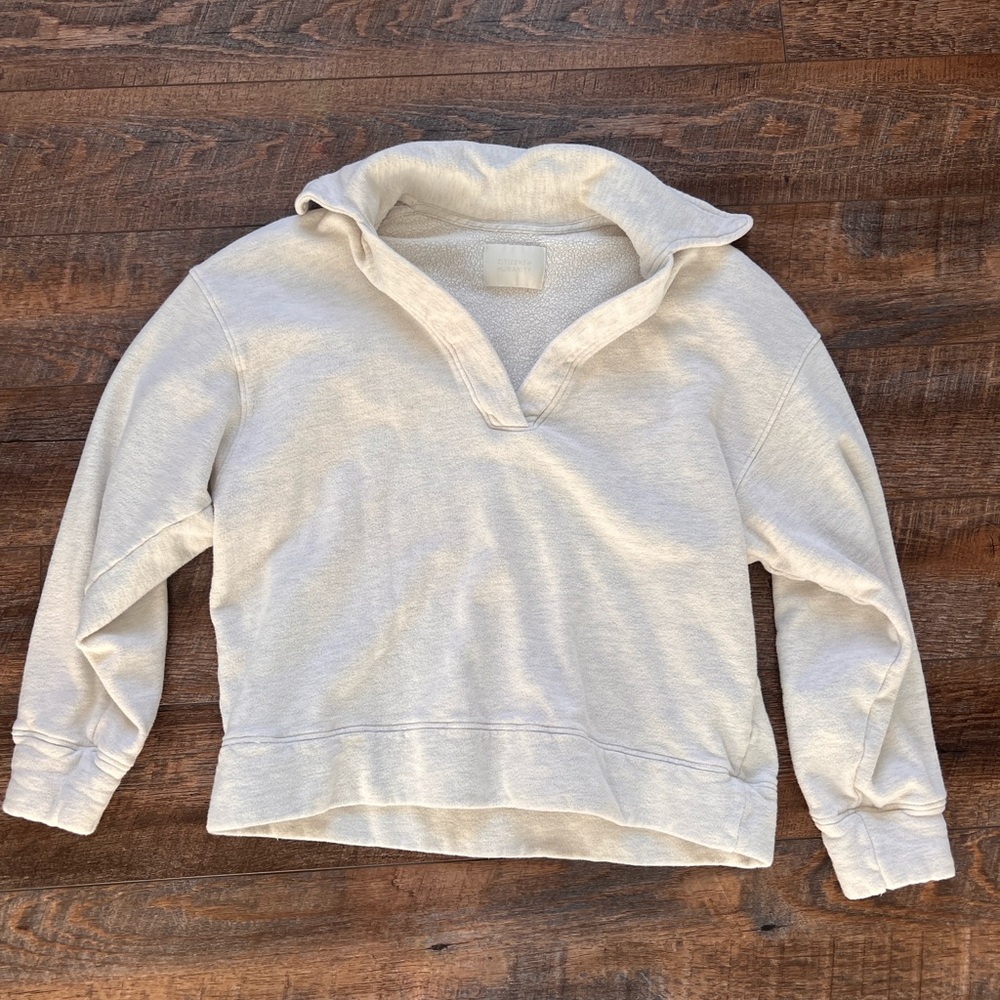 Cream Pullover Sweatshirt